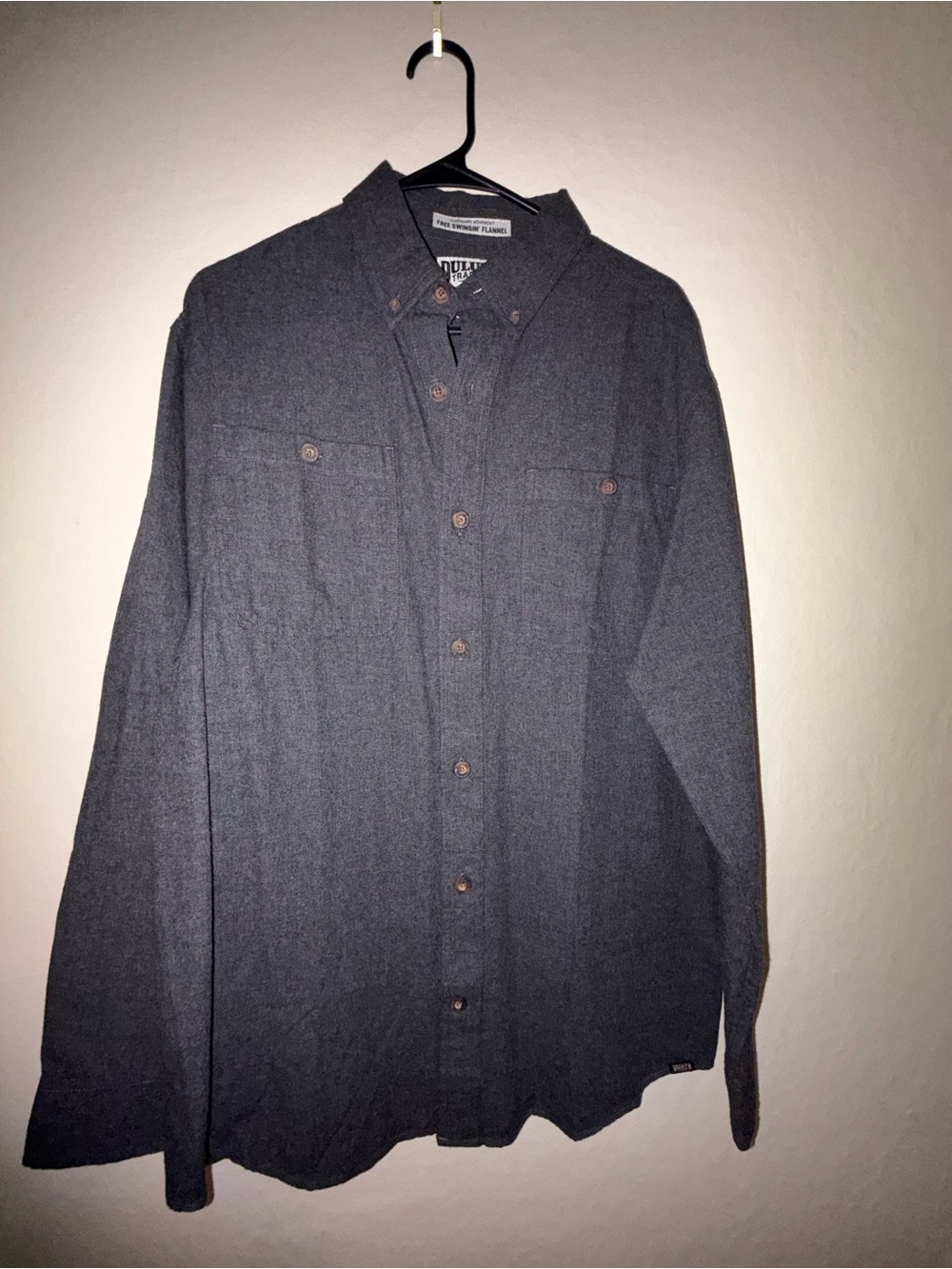 NWT Duluth Trading Co. Men's Dark Gray Button-Up Shirt